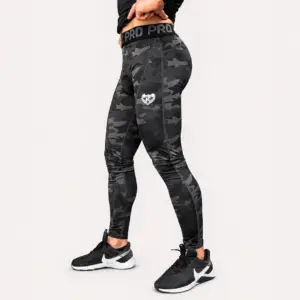 Athletic side profile of the Kolossal Tactical Compression Leggings for training and running.