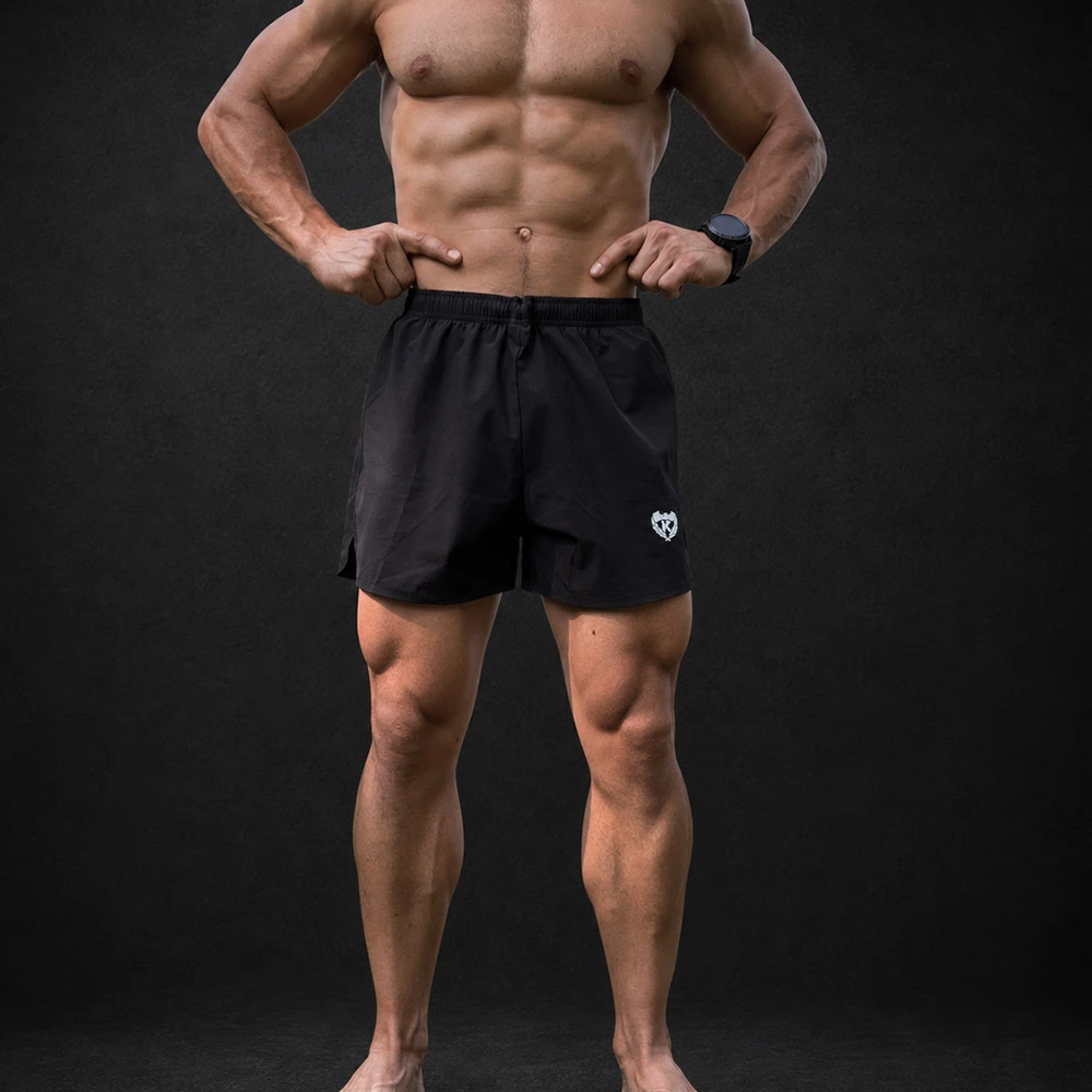 Short de entrenamiento KOLOSSAL Core negro para hombre, vista frontal
